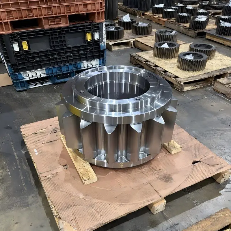 Stor smidd kugghjul för industriell transmission